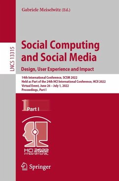 Cover Social Computing and Social Media: Design, User Experience and Impact (eBook, PDF)