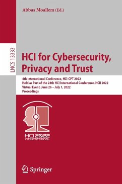 HCI for Cybersecurity, Privacy and Trust (eBook, PDF)