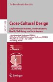 Cross-Cultural Design. Applications in Business, Communication, Health, Well-being, and Inclusiveness (eBook, PDF)