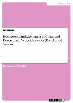 Hochgeschwindigkeitsnetz in China und Deutschland. Vergleich zweier (Eisenbahn-) Systeme (eBook, PDF)