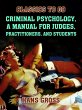 Criminal Psychology, A Manual for... - Bild 1