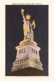 Vintage Journal Statue of Liberty at Night, New York City