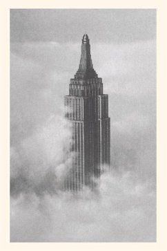 Vintage Journal Empire State Building in Clouds