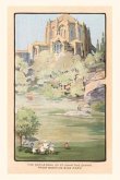 Vintage Journal Painting of St. John the Divine Cathedral, New York City
