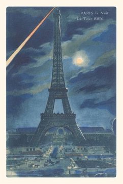 Vintage Journal Eiffel Tower at Night