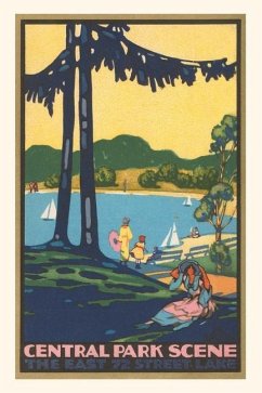 Vintage Journal Art Deco Poster, Central Park Scene, New York City