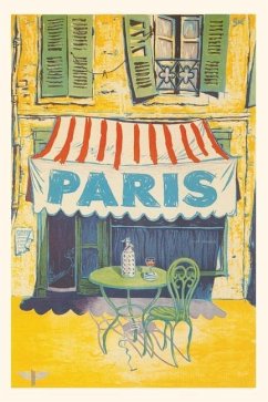 Vintage Journal Outdoor Cafe, Paris, France