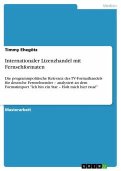 Internationaler Lizenzhandel mit Fernsehformaten (eBook, PDF) - Ehegötz, Timmy