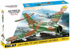 COBI Historical Collection 5825 - LIM-5 (MIG-17F) East Germany Air Force, Kampfflugzeug, Cold War, 575 Klemmbausteine