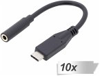 10x DIGITUS USB Type-C Audio Adapter Type-C auf 3.5mm Klinke