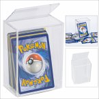 Sammelbox aus hochwertigem Acryl für Sammelkarten, Sportkarten, Pokemon etc. mit Deckel zum Klappen
