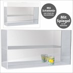 Hochwertige Acryl-Vitrine mit verspiegelter Rückwand und 2 Ebenen. Einschub an der Vorderseite kann komplett geöffnet werden, wird aufgebaut geliefert, auch für Wandmontage geeignet. Innenformate der Fächer jeweils 52 x 14,8 x 14,8 cm