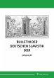 Bulletin der Deutschen Slavistik 2019... - Bild 1