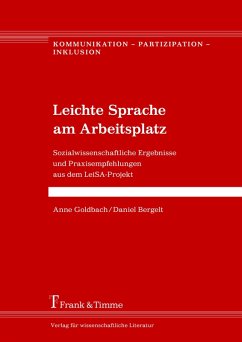 Leichte Sprache am Arbeitsplatz (eBook, PDF) - Bergelt, Daniel; Goldbach, Anne