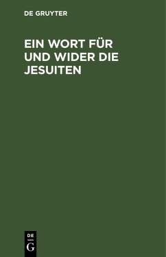 Cover Ein Wort für und wider die Jesuiten
