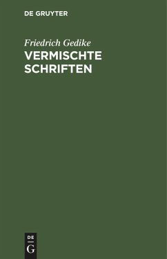 Vermischte Schriften - Gedike, Friedrich