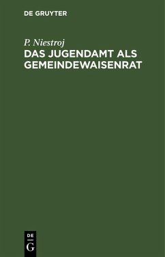 Cover Das Jugendamt als Gemeindewaisenrat