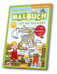 Cover Malbuch mit Stickern: Baustelle