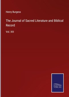 The Journal of Sacred Literature and Biblical Record - Burgess, Henry
