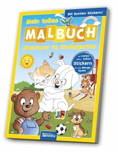 Malbuch mit Stickern: Kindergarten