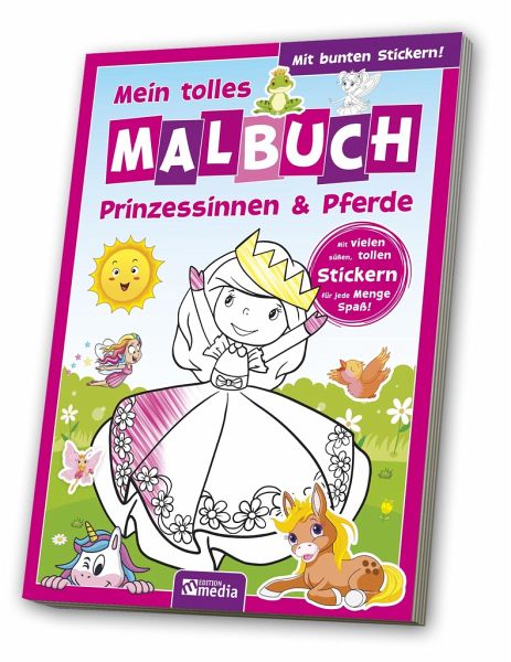 Malbuch mit Stickern: Prinzessin, Pferde, Ponys portofrei bei bücher.de