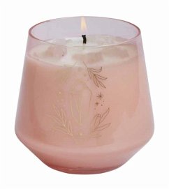 Rose Quartz Crystal Healing Scented Glass Candle - Insight Editions