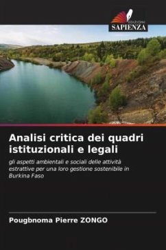 Analisi critica dei quadri istituzionali e legali - Zongo, Pougbnoma Pierre