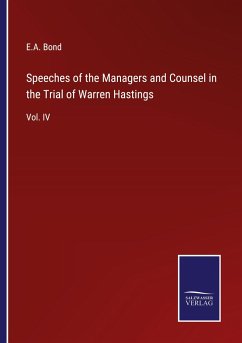 Cover Speeches of the Managers and Counsel in the Trial of Warren Hastings