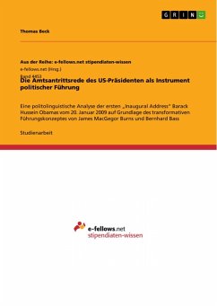 Die Amtsantrittsrede des US-Präsidenten als Instrument politischer Führung (eBook, ePUB)