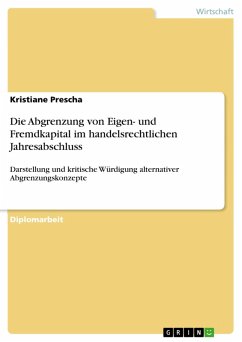 Die Abgrenzung von Eigen- und Fremdkapital im handelsrechtlichen Jahresabschluss (eBook, ePUB) - Prescha, Kristiane