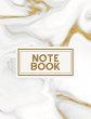 White and Gold Granite Swirl Notebook - Bild 1