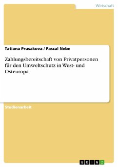 Zahlungsbereitschaft von Privatpersonen für den Umweltschutz in West- und Osteuropa (eBook, ePUB)