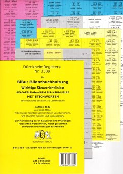 DürckheimRegister® BiBu-BILANZBUCHHALTUNG für SteuerRichtlinien mit Stichworten - Möller, Sarah