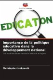Importance de la politique éducative dans le développement national