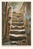 Vintage Journal Old Steps, Mission Concepcion, San Antonio, Texas