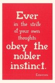 Vintage Journal Obey the Nobler Instinct, Emerson