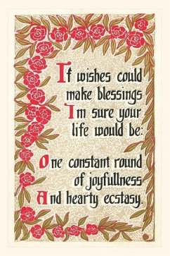 Vintage Journal If Wishes Could Make Blessings, Rhyme