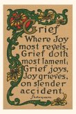 Vintage Journal Shakespeare Quote on Grief, Joy