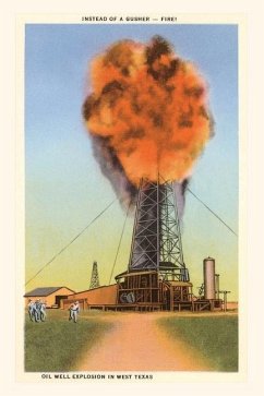 Vintage Journal Fire on Oil Well, Texas