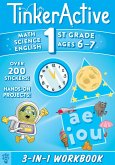 Tinkeractive 1st Grade 3-In-1 Workbook: Math, Science, English Language Arts