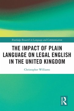 Cover The Impact of Plain Language on Legal English in the United Kingdom (eBook, PDF)