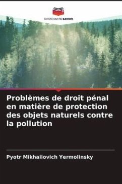 Problèmes de droit pénal en matière de protection des objets naturels contre la pollution - Yermolinsky, Pyotr Mikhailovich