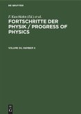 Fortschritte der Physik / Progress of Physics. Volume 34, Number 4