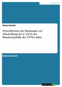 Cover Protestformen der Kampagne zur Abschaffung des § 218 in der Bundesrepublik der 1970er Jahre (eBook, PDF)