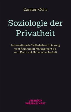 Cover Soziologie der Privatheit