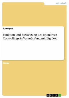 Funktion und Zielsetzung des operativen Controllings in Verknüpfung mit Big Data (eBook, PDF)