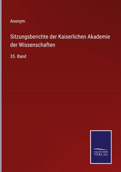 Cover Sitzungsberichte der Kaiserlichen Akademie der Wissenschaften