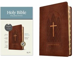 KJV Thinline Reference Bible, Filament-Enabled Edition (Leatherlike, Reverent Cross Dark Brown, Indexed, Red Letter)