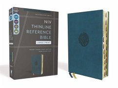 Niv, Thinline Reference Bible (Deep Study at a Portable Size), Large Print, Leathersoft, Teal, Red Letter, Thumb Indexed, Comfort Print - Zondervan