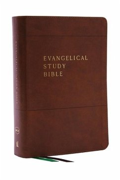 Evangelical Study Bible: Christ-centered. Faith-building. Mission-focused. (NKJV, Brown Leathersoft, Red Letter, Thumb Indexed, Large Comfort Print) - Thomas Nelson